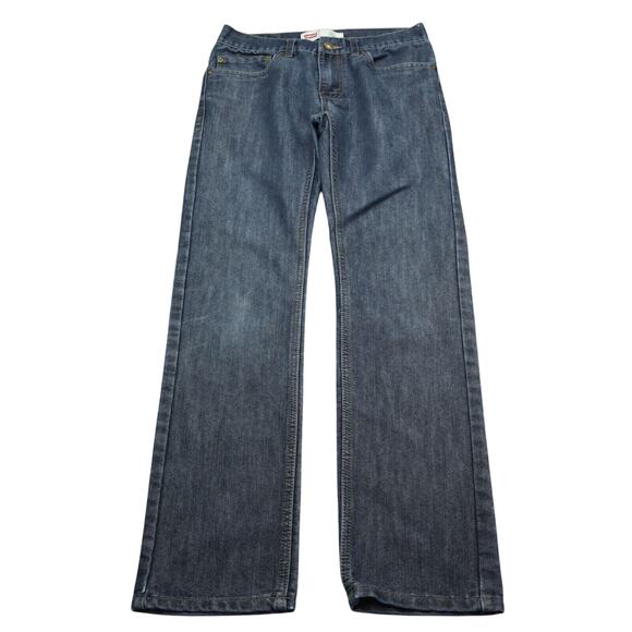 Levis Pants Womens 28 Blue Mid Rise Flat Front 511 Slim Straight Denim Jeans - Picture 1 of 16